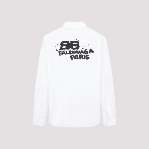 BALENCIAGA GRAFFITI-LOGO LONG-SLEEVED SHIRT, size 42/S